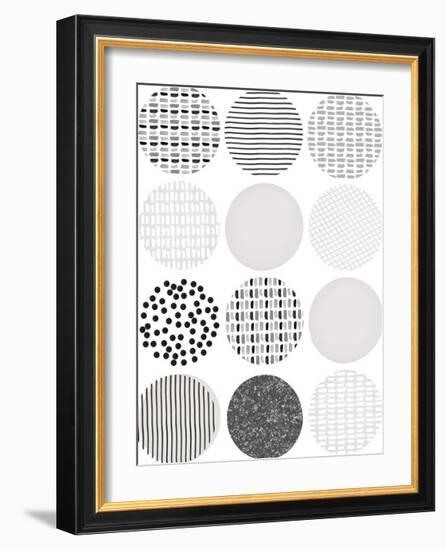 Scandi Circles - Fawn-Clara Wells-Framed Giclee Print