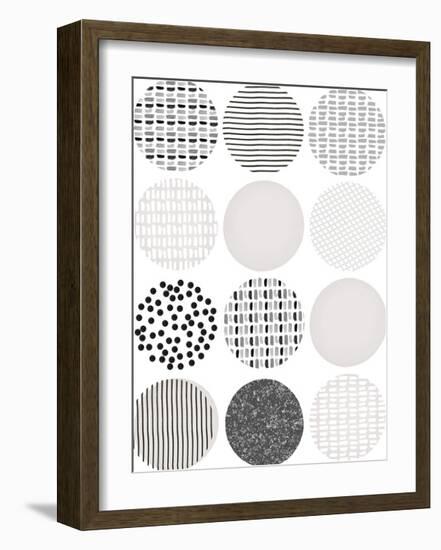 Scandi Circles - Fawn-Clara Wells-Framed Giclee Print