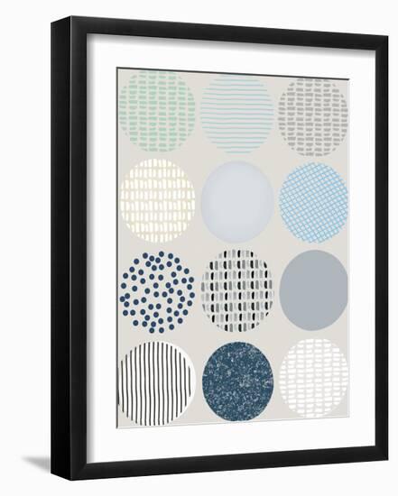 Scandi Circles-Clara Wells-Framed Giclee Print