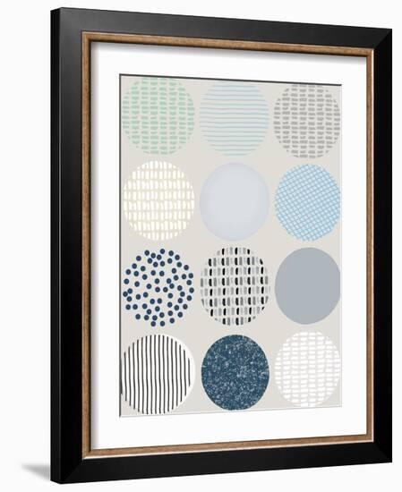 Scandi Circles-Clara Wells-Framed Giclee Print