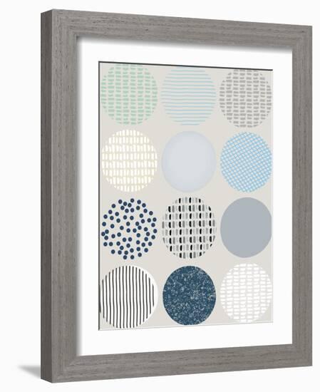 Scandi Circles-Clara Wells-Framed Giclee Print