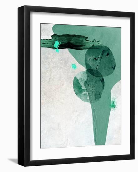 Scandi Minimalist Abstract TEAL-Urban Epiphany-Framed Art Print