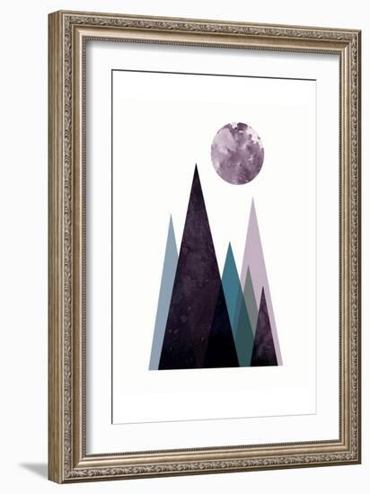 Scandi Mountains Blue 2-Urban Epiphany-Framed Art Print