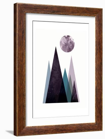 Scandi Mountains Blue 2-Urban Epiphany-Framed Art Print