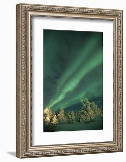 Scandinavia, Finland, Lapland, Ivalo, The Aurora borealis-Daisy Gilardini-Framed Photographic Print