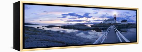 Scandinavia, Norway, Hamaroey, Tranoey, Lighthouse, Landscape, Evening-Mood, Panorama-Rainer Mirau-Framed Premier Image Canvas