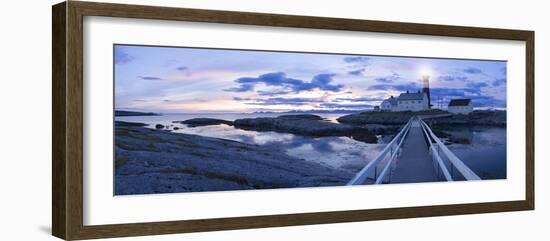 Scandinavia, Norway, Hamaroey, Tranoey, Lighthouse, Landscape, Evening-Mood, Panorama-Rainer Mirau-Framed Photographic Print