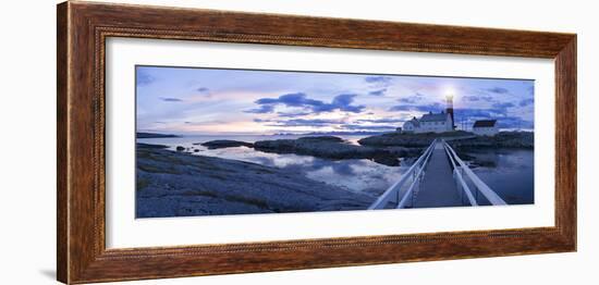 Scandinavia, Norway, Hamaroey, Tranoey, Lighthouse, Landscape, Evening-Mood, Panorama-Rainer Mirau-Framed Photographic Print