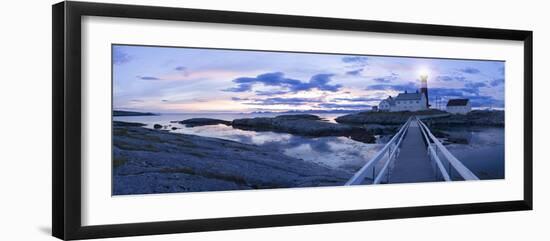 Scandinavia, Norway, Hamaroey, Tranoey, Lighthouse, Landscape, Evening-Mood, Panorama-Rainer Mirau-Framed Photographic Print