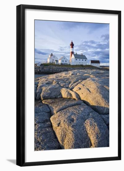 Scandinavia, Norway, Hamaroey, Tranoey, Lighthouse, Rock-Landscape-Rainer Mirau-Framed Photographic Print