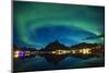 Scandinavia, Norway, Lofoten, Aurora, Aurora Borealis, Polar-Region, Night-Shot-Rainer Mirau-Mounted Photographic Print