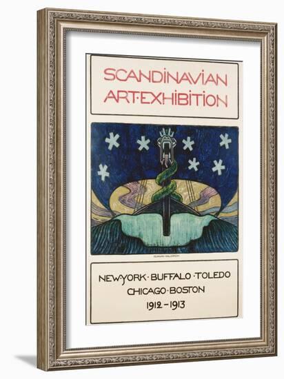 Scandinavian Art Exhibition: 1912-1913 Poster-Gunnar August Hallstrom-Framed Giclee Print