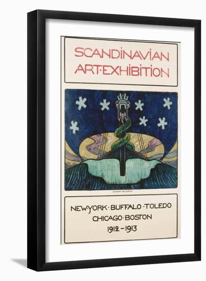 Scandinavian Art Exhibition: 1912-1913 Poster-Gunnar August Hallstrom-Framed Giclee Print