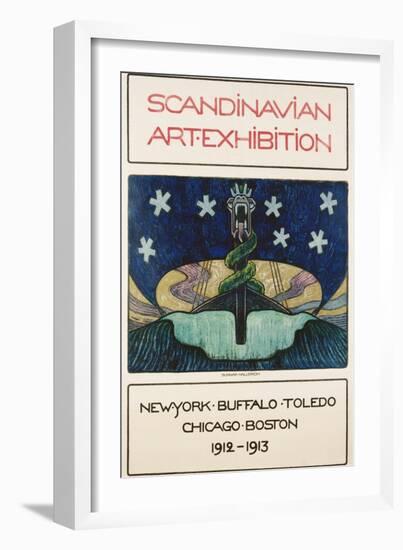 Scandinavian Art Exhibition: 1912-1913 Poster-Gunnar August Hallstrom-Framed Giclee Print