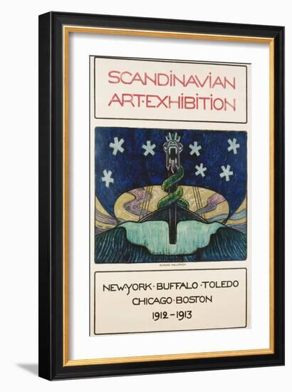 Scandinavian Art Exhibition: 1912-1913 Poster-Gunnar August Hallstrom-Framed Giclee Print