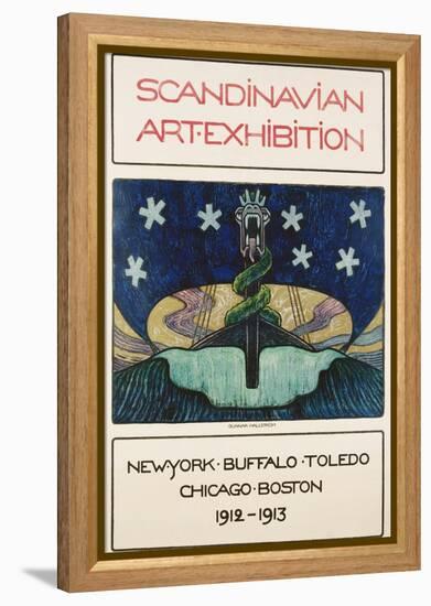 Scandinavian Art Exhibition: 1912-1913 Poster-Gunnar August Hallstrom-Framed Premier Image Canvas