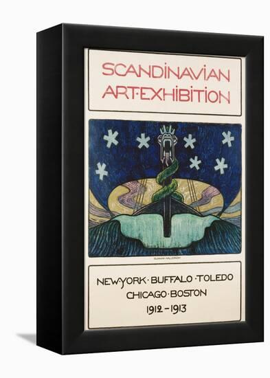 Scandinavian Art Exhibition: 1912-1913 Poster-Gunnar August Hallstrom-Framed Premier Image Canvas