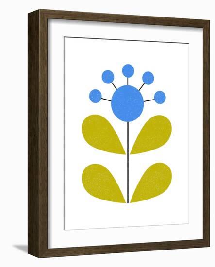 Scandinavian Blue Flower-Anita Nilsson-Framed Art Print