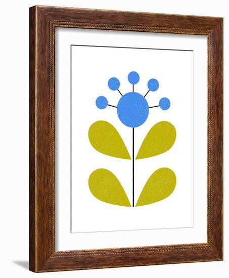 Scandinavian Blue Flower-Anita Nilsson-Framed Art Print