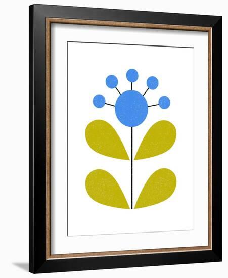 Scandinavian Blue Flower-Anita Nilsson-Framed Art Print