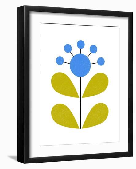 Scandinavian Blue Flower-Anita Nilsson-Framed Art Print