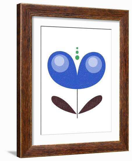 Scandinavian Blue Flower-Anita Nilsson-Framed Art Print