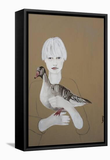 Scandinavian Pink Footed Goose, 2017-Susan Adams-Framed Premier Image Canvas