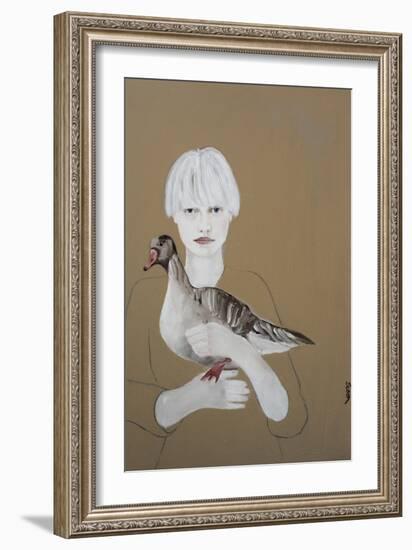 Scandinavian Pink Footed Goose, 2017-Susan Adams-Framed Giclee Print