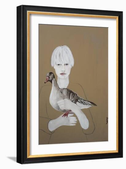 Scandinavian Pink Footed Goose, 2017-Susan Adams-Framed Giclee Print