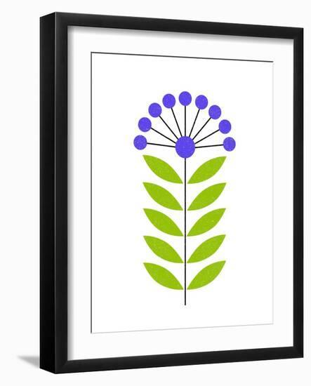 Scandinavian Royal blue Flower-Anita Nilsson-Framed Art Print