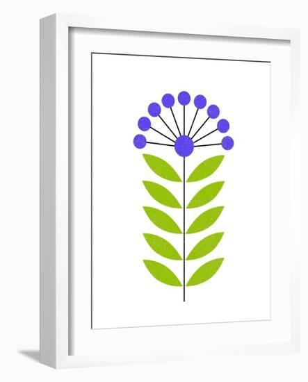 Scandinavian Royal blue Flower-Anita Nilsson-Framed Art Print