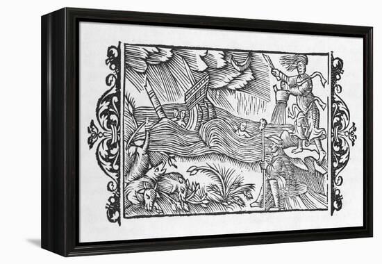 Scandinavian Witches Call up a Storm-Olaus Magnus-Framed Stretched Canvas