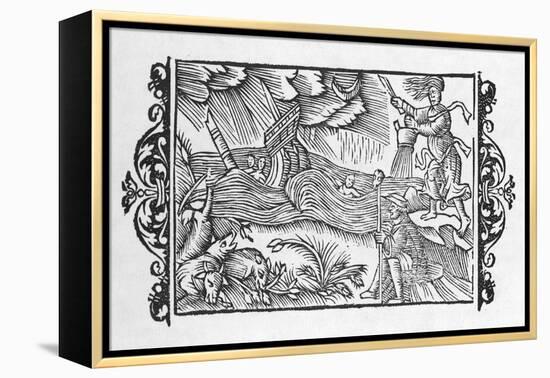 Scandinavian Witches Call up a Storm-Olaus Magnus-Framed Stretched Canvas