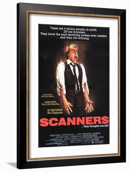 Scanners, Michael Ironside, 1981-null-Framed Art Print