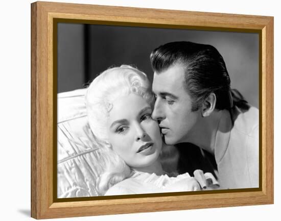 SCARAMOUCHE, 1952 directed by GEORGE SIDNEY Janet Leigh and Stewart Granger (b/w photo)-null-Framed Stretched Canvas