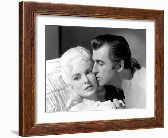 SCARAMOUCHE, 1952 directed by GEORGE SIDNEY Janet Leigh and Stewart Granger (b/w photo)-null-Framed Photo