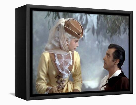 SCARAMOUCHE, 1952 directed by GEORGE SIDNEY Janet Leigh and Stewart Granger (photo)-null-Framed Stretched Canvas