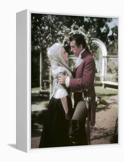 SCARAMOUCHE, 1952 directed by GEORGE SIDNEY Janet Leigh and Stewart Granger (photo)-null-Framed Stretched Canvas