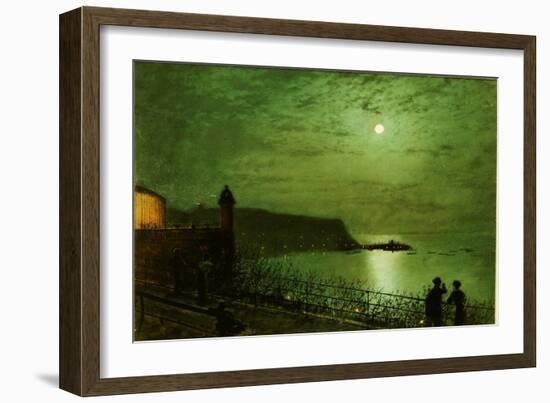 Scarborough by Moonlight from the Steps of the Grand Hotel-John Atkinson Grimshaw-Framed Giclee Print