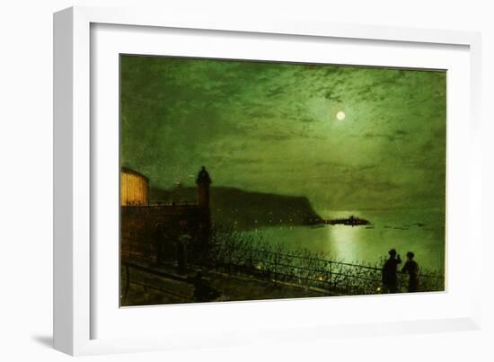 Scarborough by Moonlight from the Steps of the Grand Hotel-John Atkinson Grimshaw-Framed Giclee Print