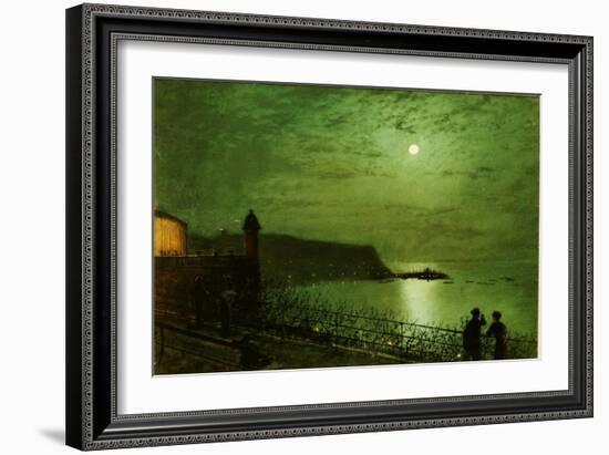 Scarborough by Moonlight from the Steps of the Grand Hotel-John Atkinson Grimshaw-Framed Giclee Print