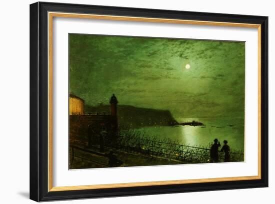 Scarborough by Moonlight from the Steps of the Grand Hotel-John Atkinson Grimshaw-Framed Giclee Print