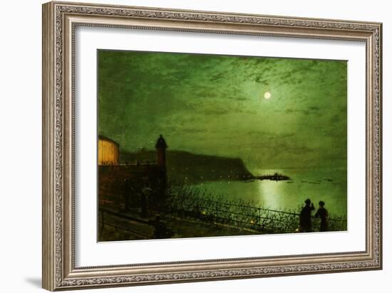 Scarborough by Moonlight from the Steps of the Grand Hotel-John Atkinson Grimshaw-Framed Giclee Print