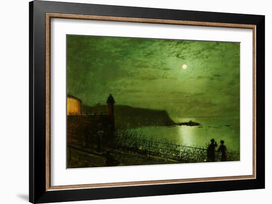 Scarborough by Moonlight from the Steps of the Grand Hotel-John Atkinson Grimshaw-Framed Giclee Print