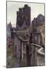 Scarborough Castle-Ernest W Haslehust-Mounted Art Print