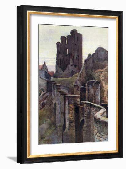 Scarborough Castle-Ernest W Haslehust-Framed Art Print