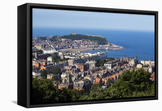 Scarborough from Olivers Mount, North Yorkshire, Yorkshire, England, United Kingdom, Europe-Mark Sunderland-Framed Premier Image Canvas