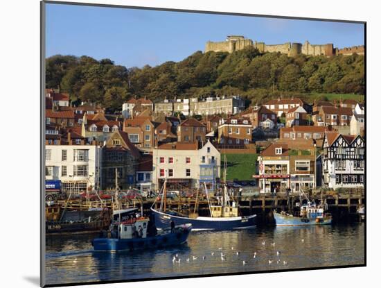 Scarborough, Harbour and Seaside Resort with Castle on the Hill, Yorkshire, England-Adina Tovy-Mounted Photographic Print