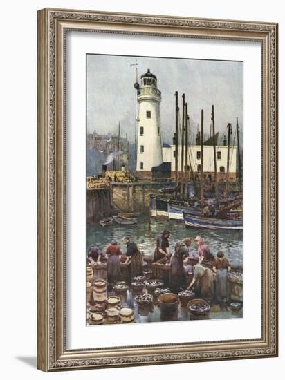 Scarborough Harbour-Ernest W Haslehust-Framed Art Print