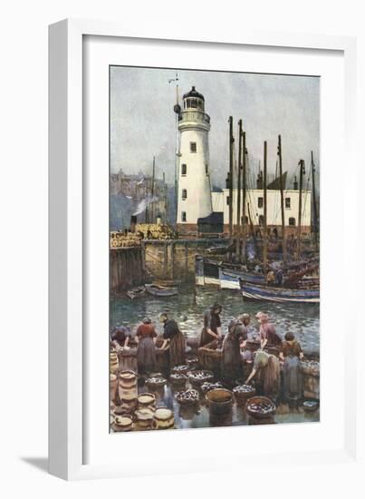 Scarborough Harbour-Ernest W Haslehust-Framed Art Print